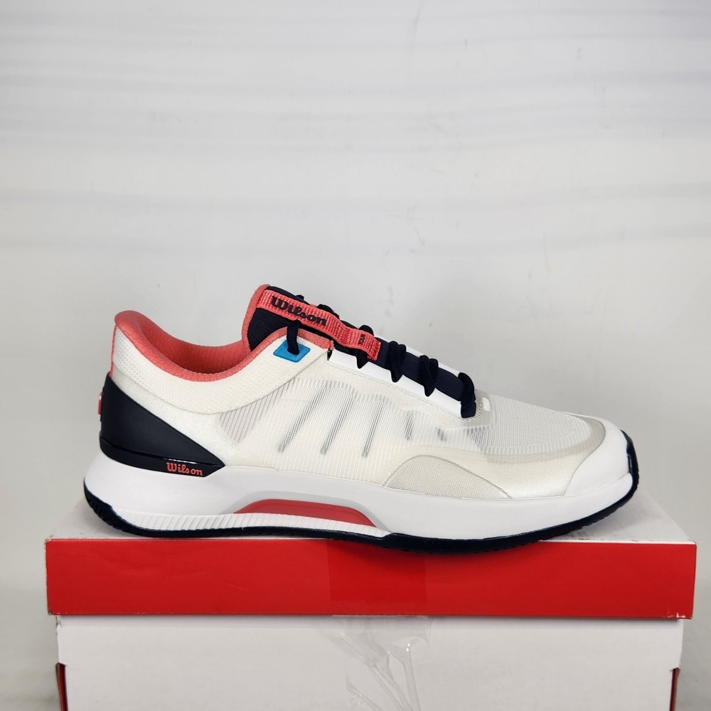 Wilson Intrigue Tour Tennis Shoes Women Size 9.5 White Navy Dubarry Athletic
